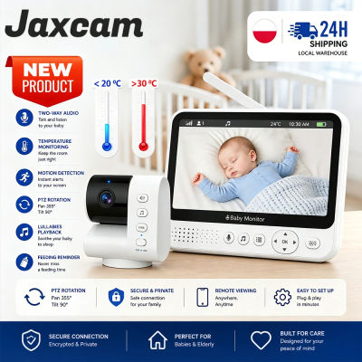 Monitor de Bebé con Video de 7.0 Pulgadas, Cámara PTZ con Zoom, Babyphone, Cámaras de Seguridad y Vigilancia, Sensor de Temperatura, Canciones de Cuna