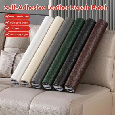 Kit de Parches de Cuero Autoadhesivos con Cinta Cortable, Ideal para Reparar Sofás, Asientos de Auto, Muebles y Sillas