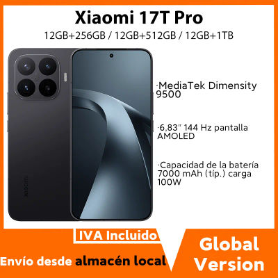 Versión Global Xiaomi 17T Pro Smartphone MediaTek Dimensity 9500 7000mAh 100W Pantalla de 6.83" 144Hz Cámara de 50MP con OIS IP68 Teléfono Celular Xiaomi