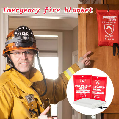 Manta Ignífuga Portátil de Emergencia, Manta Retardante de Fuego, Refugio de Supervivencia, Cubierta de Seguridad, Extintor de Incendios, Alfombra Ignífuga
