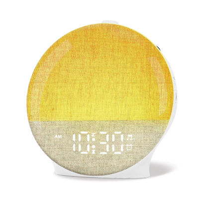 Despertador con luz de sol, máquina de sonido con ruido blanco, Altavoz Bluetooth, luz nocturna de Color para dormitorio, regalo Ideal