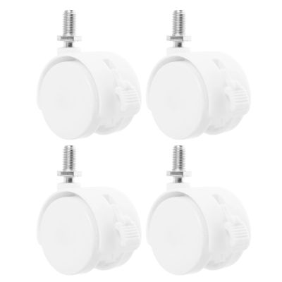 4 Uds ruedas giratorias ruedas de freno carrito parrilla silla maleta reemplazo blanco para muebles de oficina