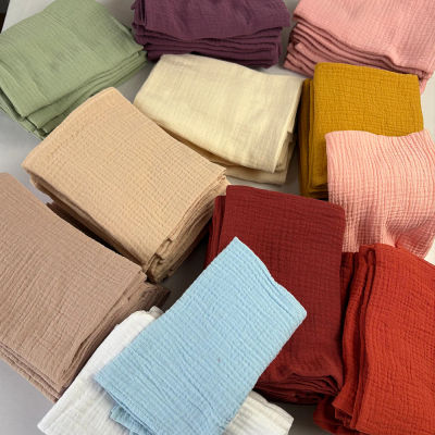 Juego de 6 servilletas de tela 40x40cm doble capa 100% gasa algodón lavable para boda Baby Shower despedida de soltera cena fiesta de té