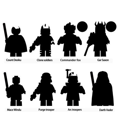 STAR WARS WM6130 Mandalorian Mace Windu Clone Soldiers Gar Saxon Commander Fox Bloques Figura de Robot Ladrillos de Juguete Muñecos de Ensamblaje