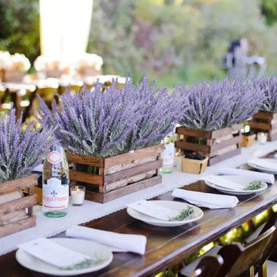 Ramo de flores de lavanda artificiales moradas, planta falsa para decoración del hogar, jardín, Navidad, decoración de boda, accesorios para jarrón de interior