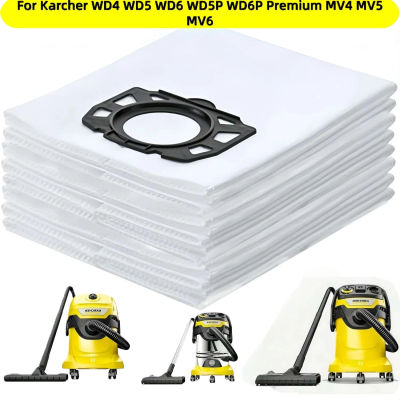 Bolsas de polvo para aspiradora Karcher, WD4 WD5 WD6 WD5P WD6P MV4 MV5 MV6 Aspiradora húmeda y seca, bolsas de polvo Karcher 2.863-006.0