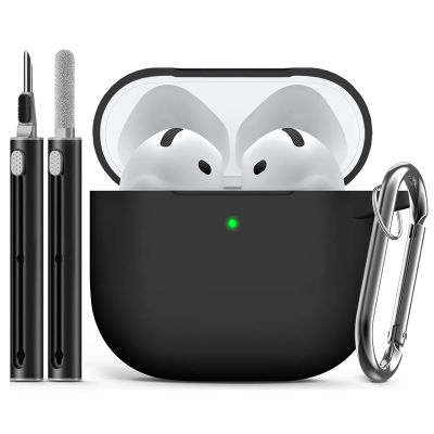 Funda protectora de silicona suave para Apple AirPods 4, Kit limpiador, 4. ª generación, mujer, M, 2024