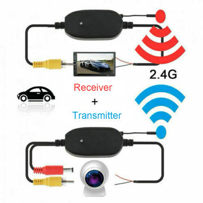 Cámara de visión trasera inalámbrica para coche, Kit de transmisor y receptor de vídeo a Color, 2,4G, 12V, Monitor, WIFI, cámara de visión trasera inversa