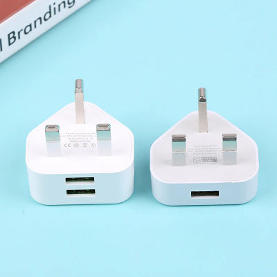 Adaptador de cargador de pared Universal con enchufe británico de 3 pines con 1/2 puertos USB de carga para Iphone 11 para cargador de carga Samsung/Huawei
