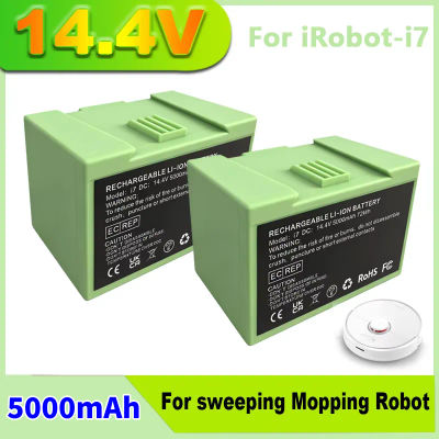 Batería de repuesto para iRobot Roomba i7, 14,4 V, 5000mah, para aspiradora Roomba i3, i4, i7, e5, e6, herramientas eléctricas, batería recargable