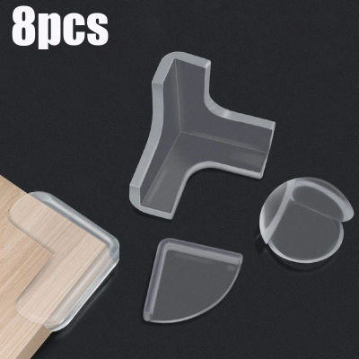 Protector de silicona de seguridad para niños y bebés, cubierta protectora de borde de esquina de la Mesa anticolisión, suave y transparente, 8 Uds.