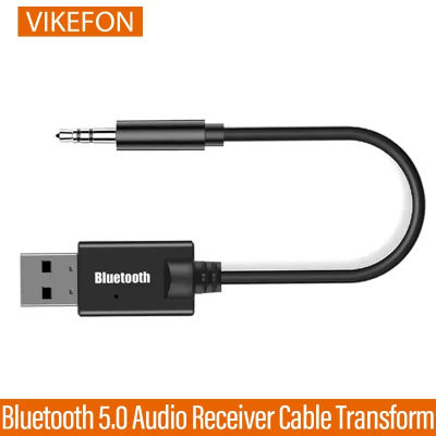 VIKEFON-Cable receptor de Audio Bluetooth 5,0, Dongle receptor USB, conector auxiliar de 3,5mm, Cable adaptador de música inalámbrico para coche