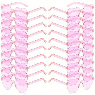 10 piezas de gafas en forma de corazón, recuerdos de fiesta, gafas novedosas de plástico, para bodas, cumpleaños, aniversarios, despedidas de soltero