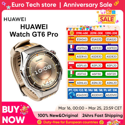 HUAWEI Watch GT 6 Pro 46 mm GPS Smartwatch Pantalla táctil AMOLED de 1,47 pulgadas, hasta 21 días de autonomía, nivel profesional de ciclismo, NFC,