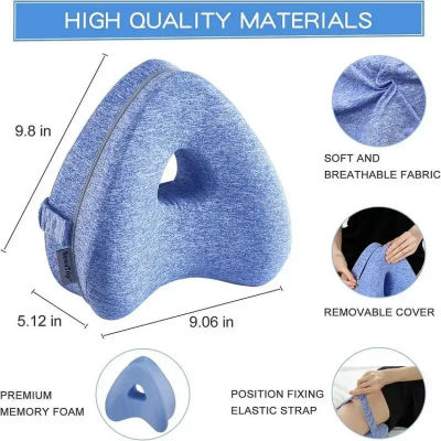 Almohada de algodón con memoria para piernas, cojín ortopédico para dormir, ciática, espalda, cadera, alivio del dolor, almohadilla para piernas y muslo, almohada de espuma para el hogar