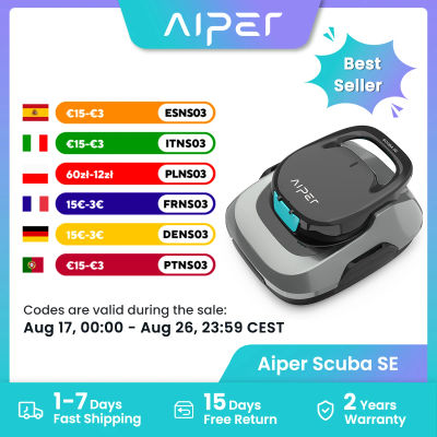 Robot de piscina IPER reacondicionado, aspiradora de piscina inalámbrica, 90 minutos de autonomía, limpieza automática con función de estacionamiento automático, limpiador de piscinas compacto y