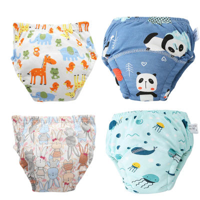 Pañales impermeables reutilizables de algodón suave para bebés, pantalones cortos para orinar, pantalones de entrenamiento para ir al baño, ropa interior para niños y niñas, pañales para bebés