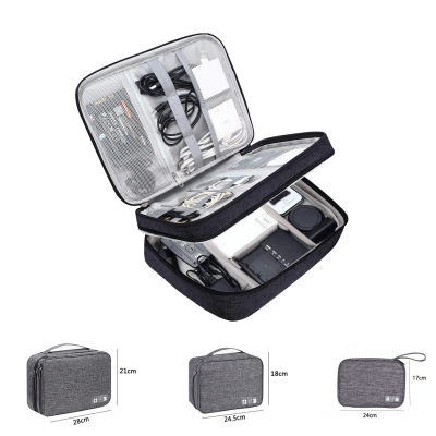 Bolsa de almacenamiento de cables con 3 tamaños, organizador de accesorios electrónicos digitales, estuche organizador de cables portátil de viaje para cargador de cable