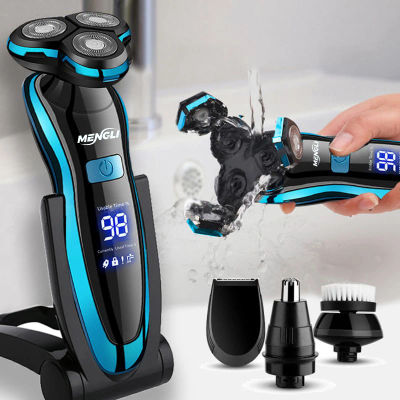 ZOZEN-Afeitadora eléctrica para hombres y mujeres, máquina de afeitar para cortar el pelo corporal, cortadora de barba rotativa, resistente al agua