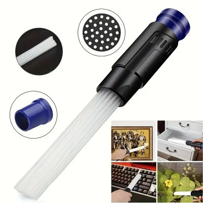 Juego de accesorios universales para aspiradora, herramienta multiusos para limpieza de polvo con cepillo pequeño para limpieza del hogar y del coche
