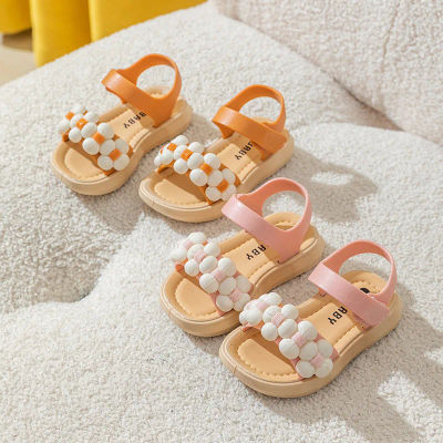 Nuevas Pantuflas de Verano para Niños, Sandalias con Hebilla para Bebés y Niñas, con Flores, para Baño, Casa, Antideslizantes, para Playa