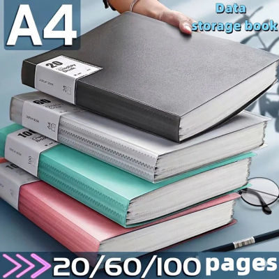 Carpeta transparente A4 de gran capacidad, almacenamiento de papel, gestión de archivos multicapa, papelería de libros transparente