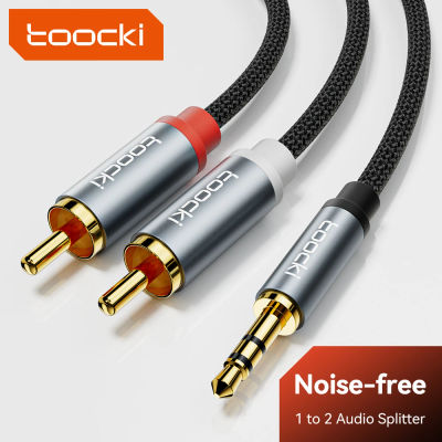 Toocki Cable de Audio RCA 3,5mm macho a 2RCA Cable de altavoz divisor macho AUX 2 RCA Cable Jack para TV Box amplificador reproductor de DVD Cable