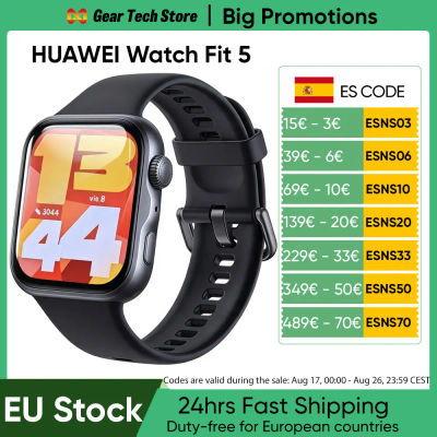 Reloj Inteligente HUAWEI Watch FIT 5 Compatible con iOS y Android, Pantalla AMOLED de 1.82 Pulgadas, 10 Días de Autonomía de la Batería, Monitor de Frecuencia Cardíaca, Monitor de Sueño, GPS
