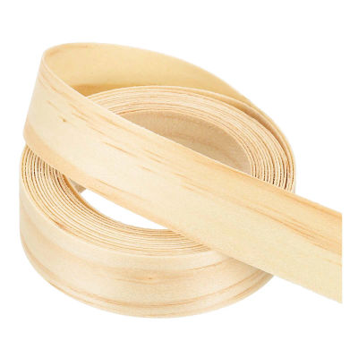 Cinta de borde de pino de 3-30.5m, cinta de chapa de madera de 15-76mm, banda de borde de contrachapado flexible preencolada con adhesivo termofusible para muebles