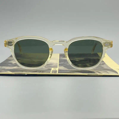 Johnny Depp Lemtosh gafas de sol polarizadas hombres marca de lujo moda Retro marco de acetato lente verde mujeres pantalla de conductor