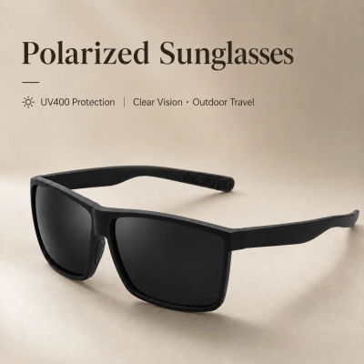 Gafas de Sol Polarizadas para Hombre, Montura con Textura Esmerilada, Lentes UV400 para Pesca, Conducción, Ciclismo, Gafas Deportivas Antideslumbrantes
