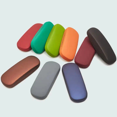 Estuche para gafas de lectura de cuero de Color caramelo sólido Simple, organización dura para gafas de sol, soporte para caja de gafas ópticas para miopía para estudiantes