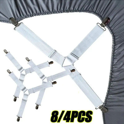 8/4 unids/set pinzas ajustables para sábanas sujetador de cinturón Clips para sábanas cubierta de colchón mantas soporte para edredón organizar dispositivos