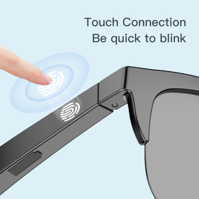 Gafas Bluetooth inteligentes con base táctil y conducción ósea para llamadas deportivas al aire libre, gafas de sol, auriculares inalámbricos de negocios