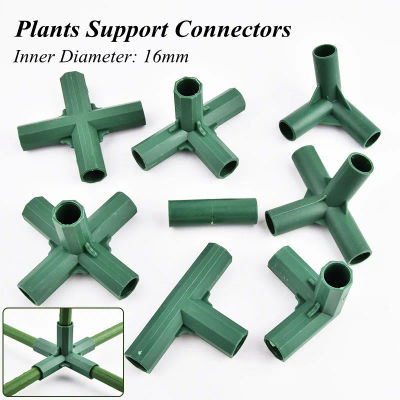 Conectores de soporte para plantas de 16mm, 10-30 Uds., 2/3/4/5 vías, soporte para invernadero de jardín, juntas de varilla, marco de construcción, accesorios fijos DIY