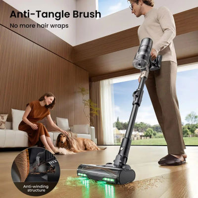 Aspiradora Inalámbrica Plegable Proscenic P20 OnePass con Motor de 680W, 70Kpa, Cepillo Antienredos, 70 Minutos de Autonomía con Función de Limpieza de Pisos