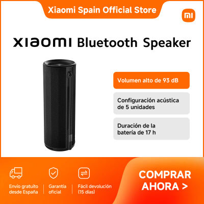 Oficial | Xiaomi Bluetooth Speaker, Configuración acústica de 5 unidades, Volumen alto de 93 dB, Duración de la batería de 17 h