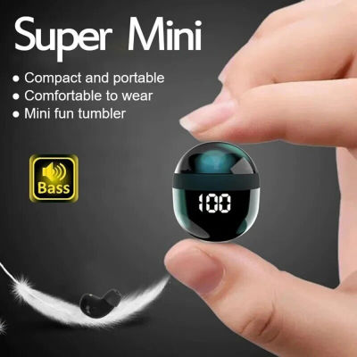 SK18 Mini auriculares invisibles inalámbricos Bluetooth 5,3 auriculares bajos para dormir con micrófono cancelación de ruido HD