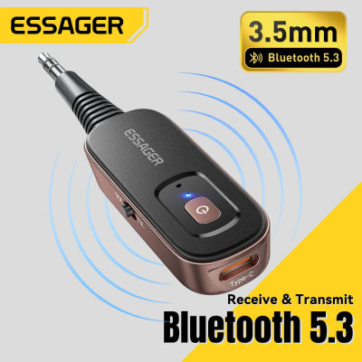 Essager-receptor de Audio Bluetooth 2 en 1, transmisor inalámbrico Bluetooth 5,1, adaptador de Audio auxiliar de 3,5mm, estéreo para auriculares, TV y coche