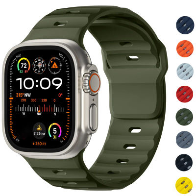 Correa deportiva de silicona para Apple watch Ultra 2 band 49 smartwatch correa pulsera foriwatch Series 10 9 8 7 6SE bandas 45mm 44 42mm