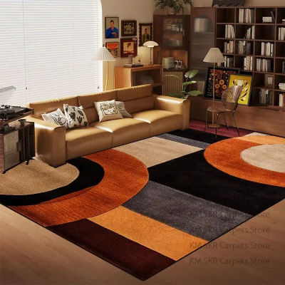 Alfombra nórdica multicolor para sala de estar, alfombra geométrica moderna para sofá, mesa de centro, decoración del hogar, dormitorio, cabecera, alfombrillas suaves antideslizantes