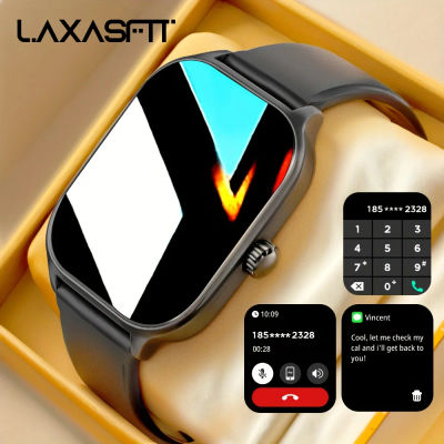 LAXASFIT 2025 nuevo reloj inteligente H9 llamadas Bluetooth hombres mujeres relojes inteligentes pulsera de Fitness reloj personalizado cara