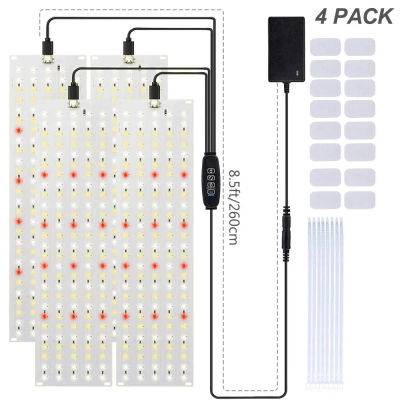 Panel de Luz LED de 12V para Cultivo, Ultrafino, Espectro Completo, Regulable, con Temporizador, Lámpara para Plantas Bajo Mueble, para Cultivo Interior en Estantes