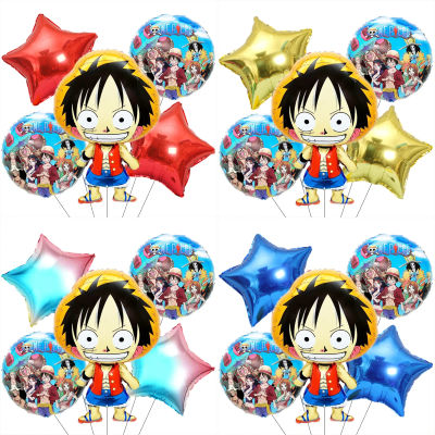 5 unids/set de globos de cumpleaños de una pieza, traje de globo, globo de aluminio Luffy, suministros para fiesta de cumpleaños, herramienta decorativa, regalo para Baby Shower
