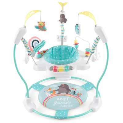 Andador para bebé Baby Sky Jumperoo con alturas ajustables, juguetes y caja de música, silla hinchable con 360 ° Asiento giratorio