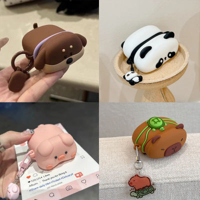 Para AirPods 1 Pro 2 3 4 funda para auriculares lindo Perrito Corgi Panda cerdo Capibara funda de silicona auriculares inalámbricos cubierta Bluetooth