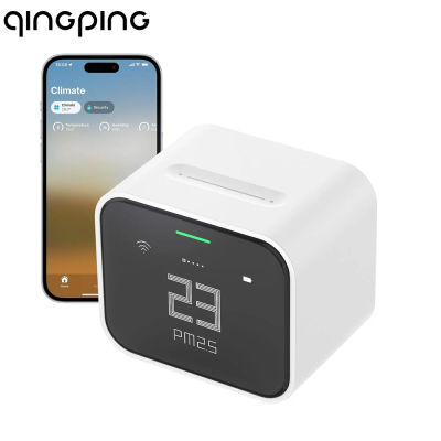 Detector de Aire Inteligente Qingping Lite, Monitor de CO2, PM2.5, PM10, Temperatura y Humedad, Pantalla Táctil, Compatible con la Aplicación Mi Home y Apple HomeKit