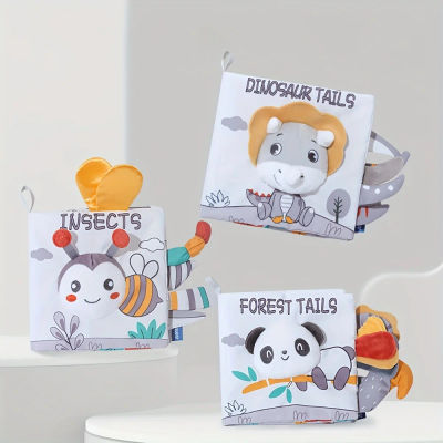 Libros suaves para bebés, juguetes 3D con tacto y sensación de tela arrugada, libros para bebés, niños, tacto y sensación arrugada, regalos para niños pequeños