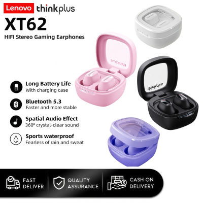 Auriculares Lenovo XT62 Bluetooth 5,3, miniauriculares inalámbricos HiFi deportivos con reducción de ruido, auriculares con micrófono y Control táctil TWS Origina