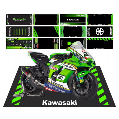 Alfombra de estacionamiento para motocicleta Kawasaki Ninja personalizada, alfombra antideslizante para garaje, alfombra decorativa impermeable para exhibición de Moto de carreras